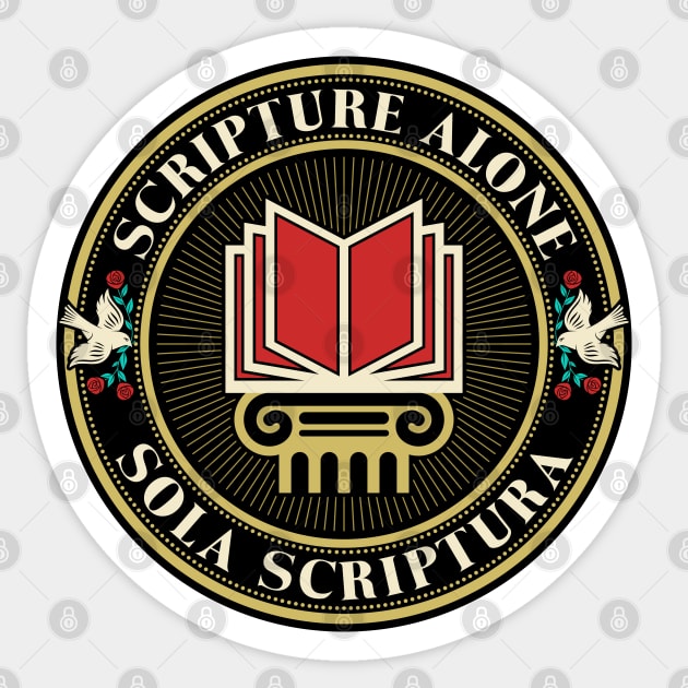 Scripture alone Sticker by Reformer